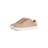 Plateausneaker TOMMY HILFIGER "CASUAL SUEDE SNEAKER", Damen, Gr. 37, grau (taupe), Veloursleder, sportlich, Schuhe, Freizeitschuh, Halbschuh, Schnürschuh mit seitlicher Logoprägung