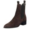Stiefelette GANT "St Broomly", Damen, Gr. 38, braun (dunkelbraun), Veloursleder, elegant, Schuhe, Business Stiefelette, Schlupfboots in spitzer Form mit Blockabsatz