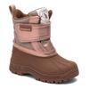 Winterstiefel BISGAARD "pixie", Kinder, Gr. 32, rosegold, braun, Leder, Synthetik, Textil, metallic, sportlich, Schuhe, Klettstiefel mit Lammwolle, Größenschablone zum Download