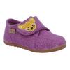Hausschuh RICHTER "Filzi WMS: Mittel", Kinder, Gr. 23, lila, Filz, bestickt, animal-print, casual, Schuhe, Hüttenschuh, Klettschuh mit WMS, Größenschablone zum Download