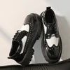Formale Herrenschuhe, PU-Farbblock, Nietenblock, leichte Sohlen, Lederschuhe, täglich, professionelle Bankett-Schnürschuhe, Freizeitschuhe