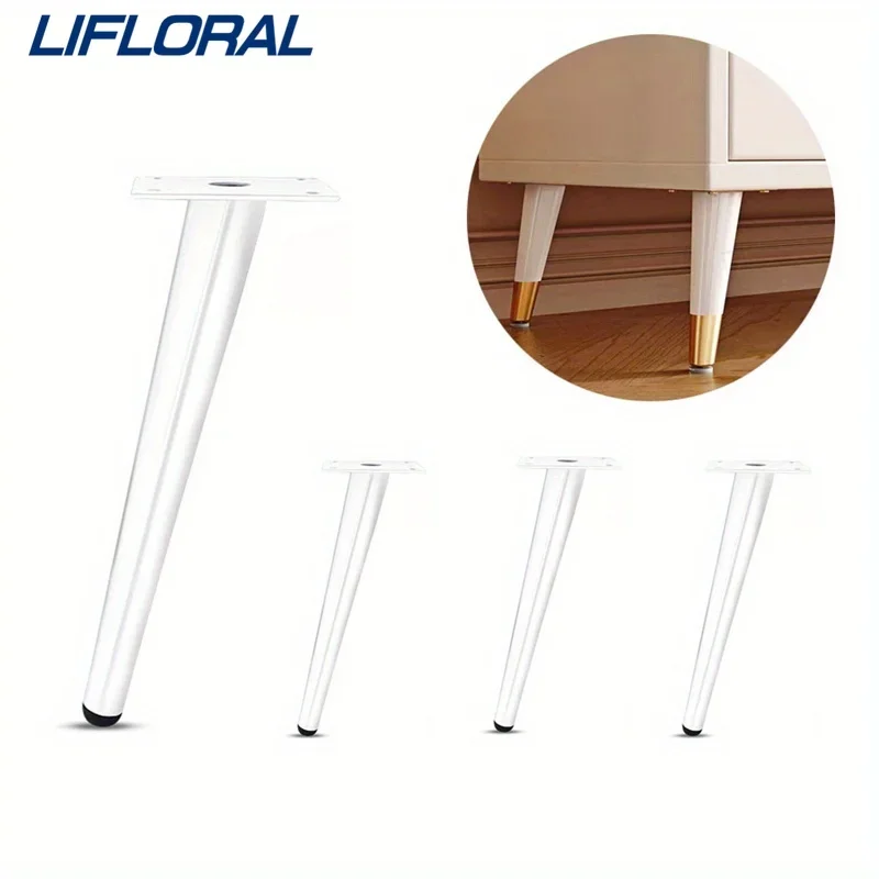 4 pièces pieds de meuble TV en métal pieds de canapé de luxe cône Oblique pieds de Table basse pieds de Support de meubles pieds d'armoire de salle de bain
