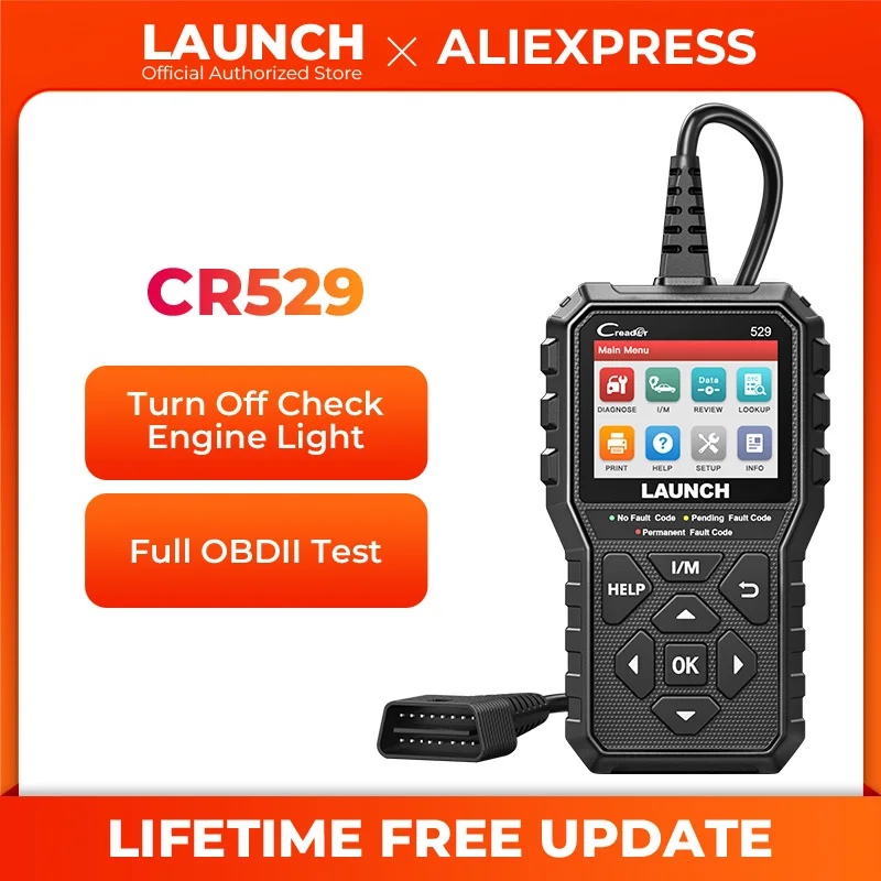 Nouveau launch Creader 529 OBD2 Scanner outil de Diagnostic automobile OBDII lecteur de Code Code défaut lire OBD Scan bricolage lecteur de Code CR529