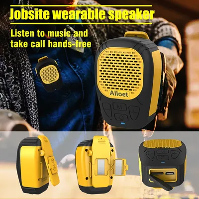 Tragbarer bluetooth-kompatibler 5.1-Lautsprecher mit magnetischem Aufsteck kabelloser tragbarer Lautsprecher mit Riemen, kleiner Lautsprecher zum Radfahren/Wandern Image
