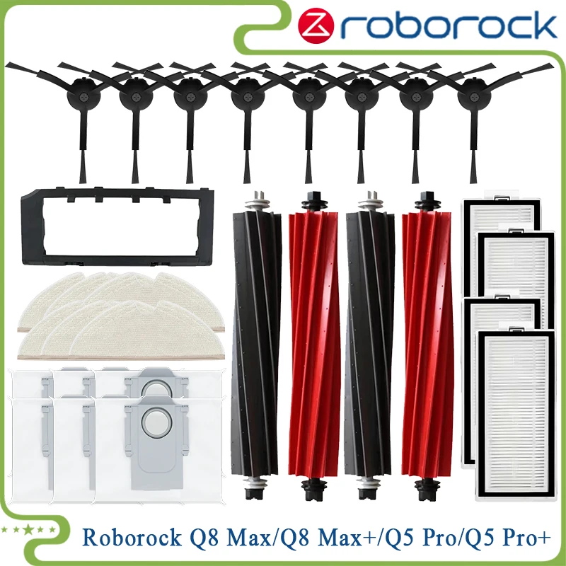 Roborock Q8 Max, Q8 Max+, Q5 Pro, Q5 Pro+ Ersatzteile Zubehör Hauptseitenbürste Hepa-Filter Mopp Staubbeutel Image