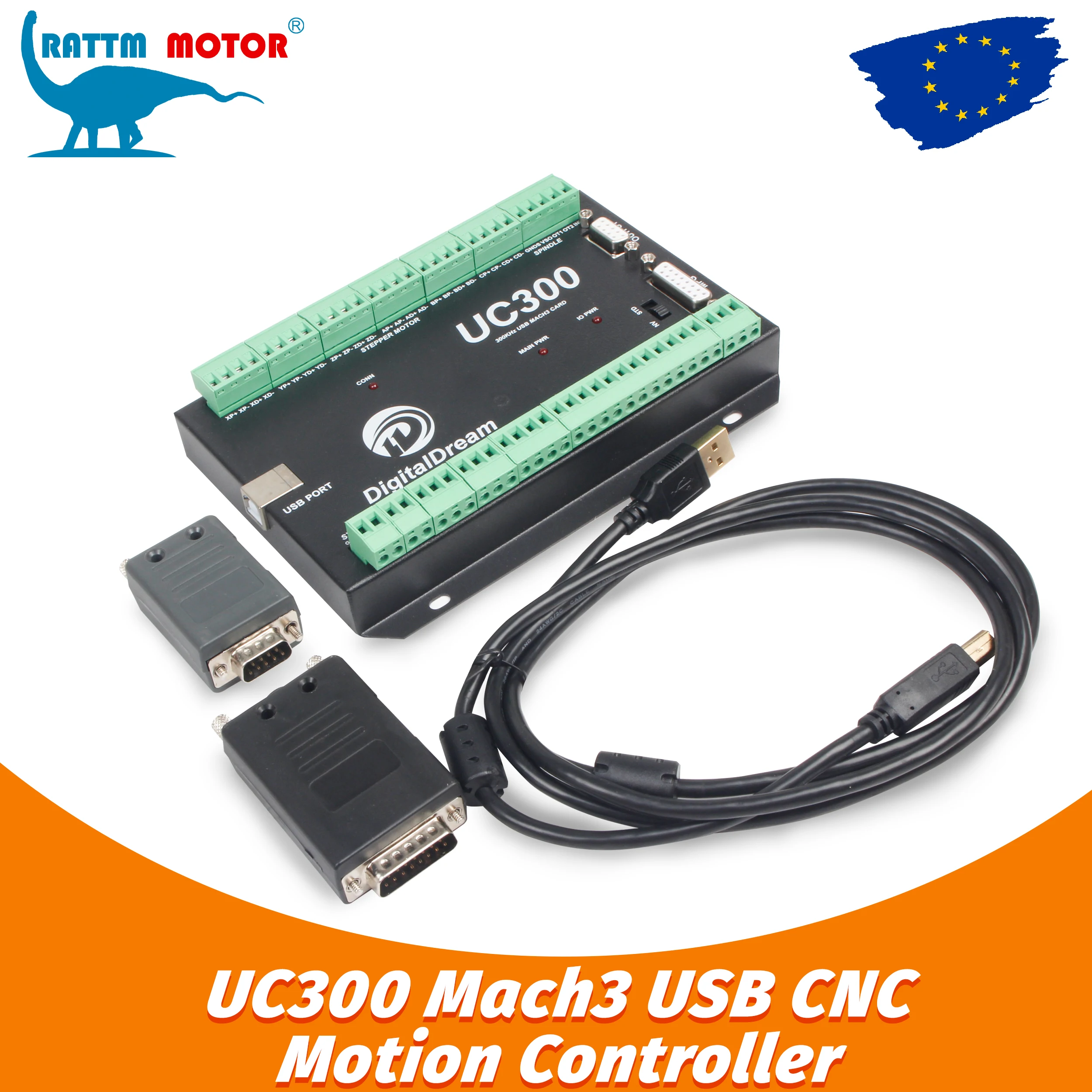RATTM UC300 CNC-Controller USB Mach3 3 4 5 6-Achsen-Motion-Control-Karte NVUM Upgrade für Router-Fräsmaschine Image