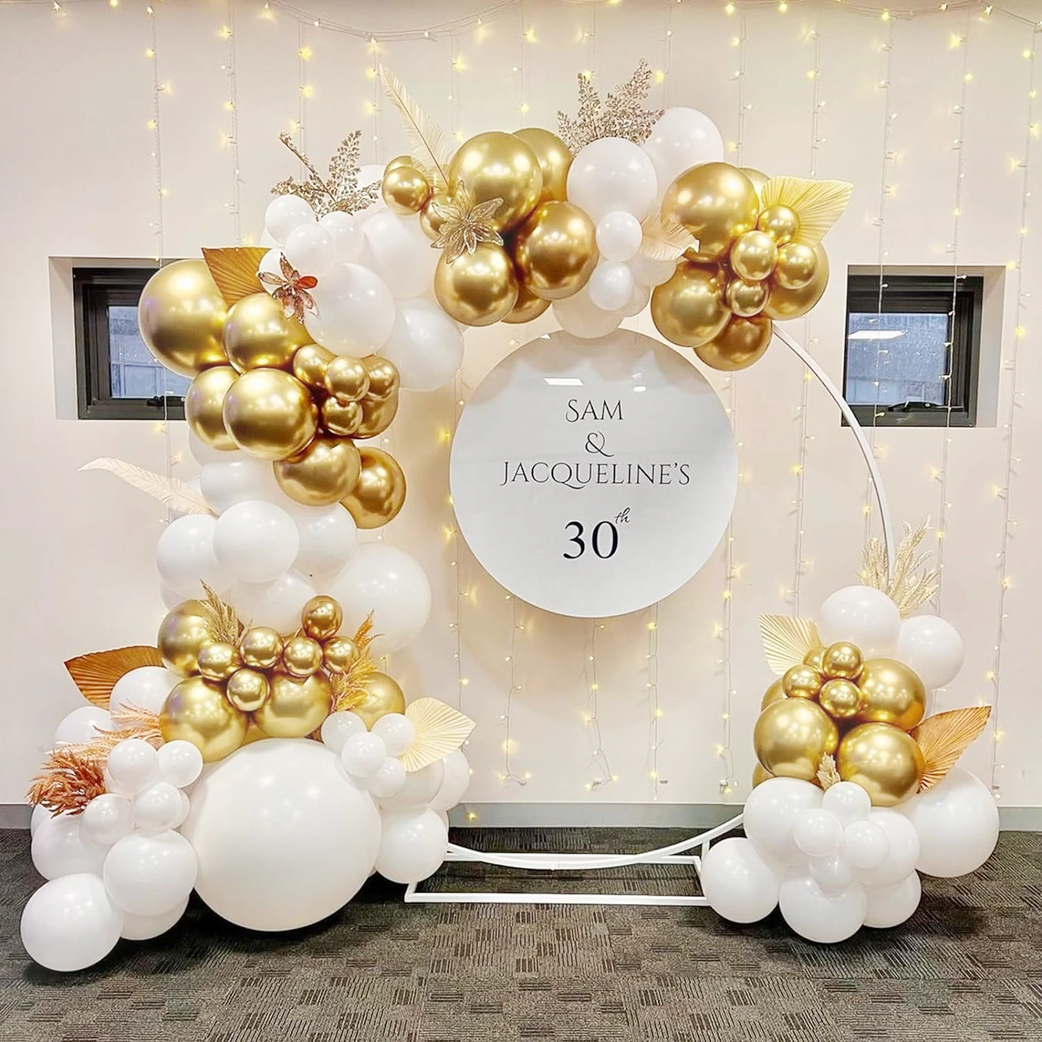 86-teiliges Latex-Ballon-Set aus Weißgold, geeignet für Geburtstagsfeiern, Hochzeiten, Partydekoration zum Valentinstag Image