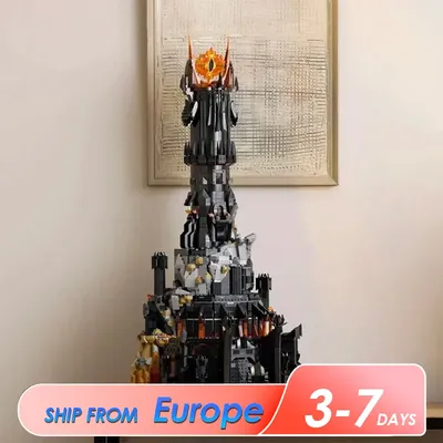 Klemmbausteine 5471 Stücke Kreative Expert Icons 10333 Schwarz Turm Dunkle Modell Bausteine MOC Ziegel Dekor Spielzeug Für Kinder Erwachsene Sammlung geschenke Image