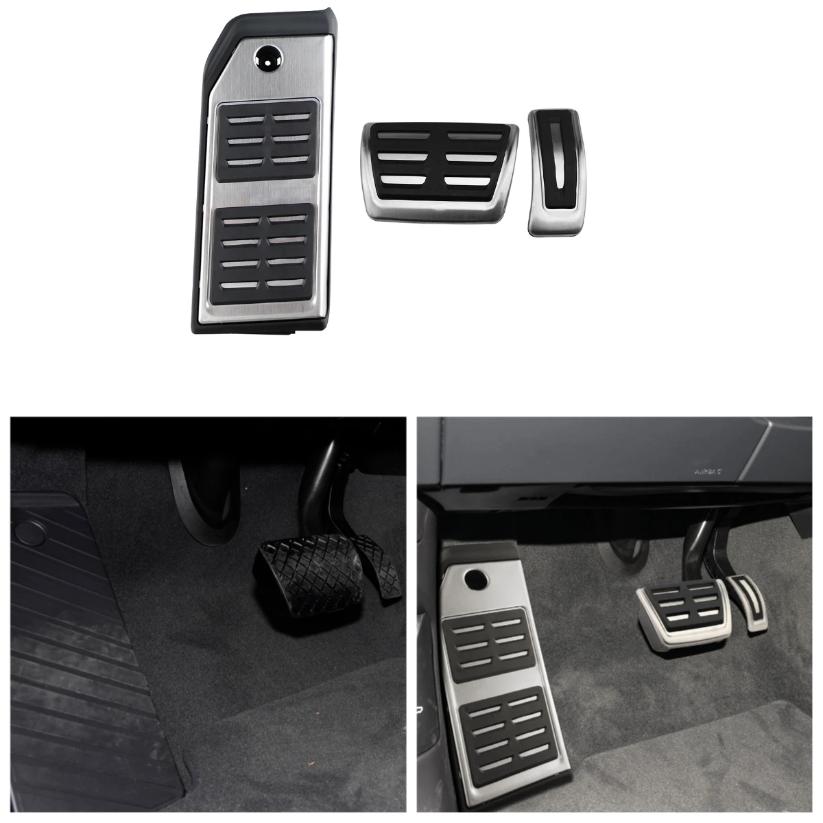 Auto Kraftstoff Gaspedal Bremse Fußstütze Pedale Platte für Audi Q7 SQ7 Q8 2017 2018 2019 für Porsche Cayenne 2018 2019 Zubehör Image