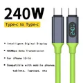 Cavo di tipo C per dati per telefono cellulare con display digitale da 240 W per iPhone 15 16 Xiaomi Samsung Huawei Silicone liquido
