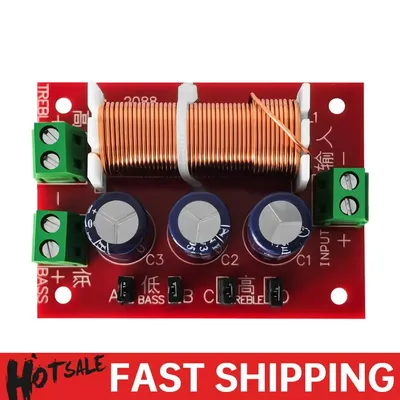 YLY-2088 Speaker Frequency Divider 400W 2 Way Crossover Filters Module Adjustable Full Range Treble Bass Welding Free