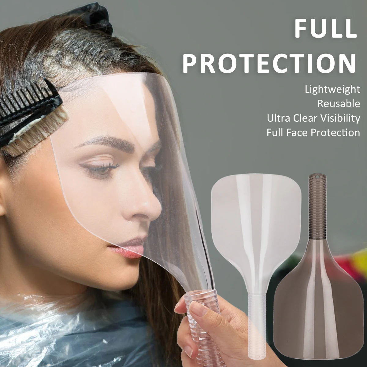 Hair Salon Hairdressing Water Proof Spray Shields for Face Eyes Protect Barber Clear Plastic Hairspray Face Shield Hair Cut Pads
