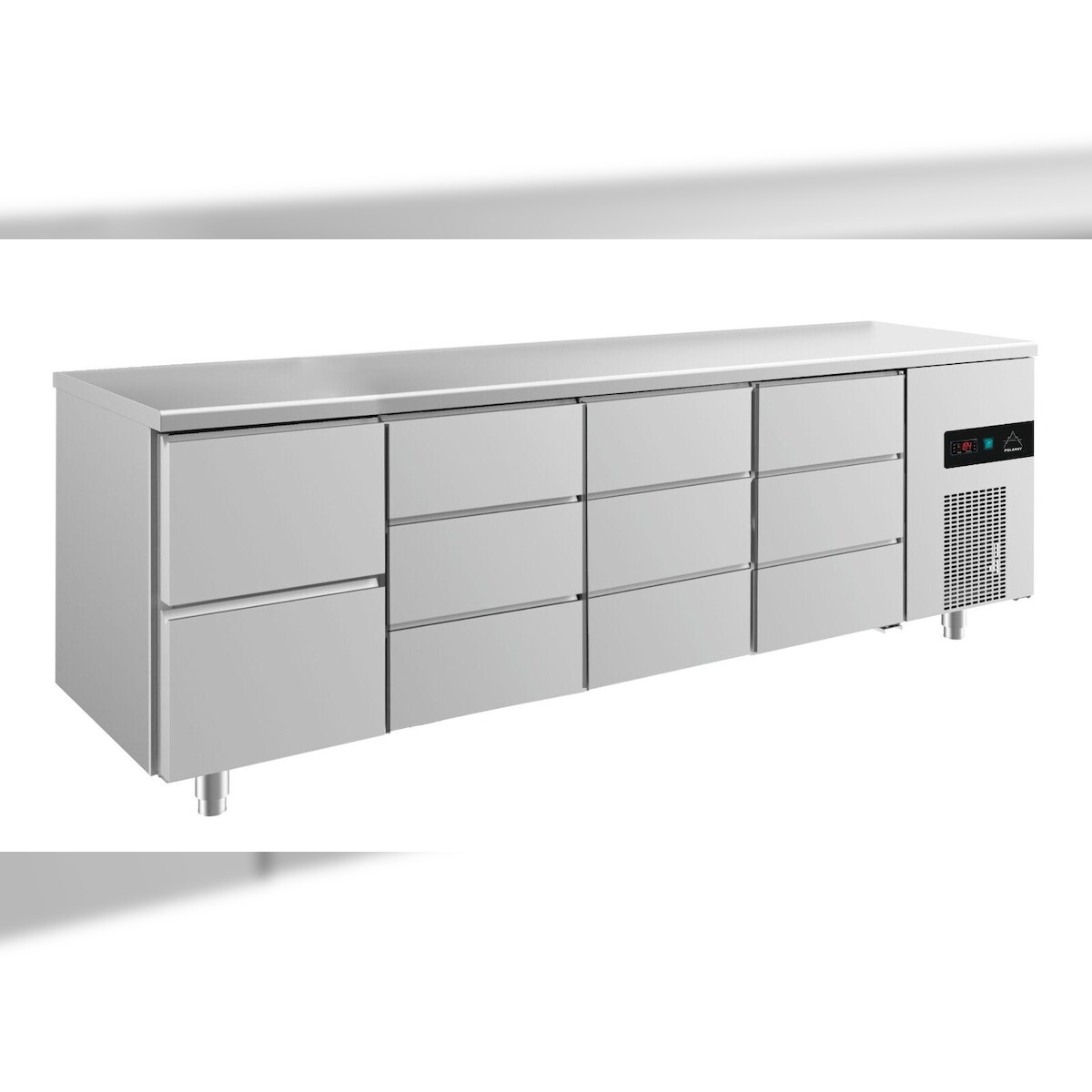 A&S polarny Gastro Kühltisch 11 Schubladen 632l Umluftkühlung 2330x700x850mm -2/+8°C Image