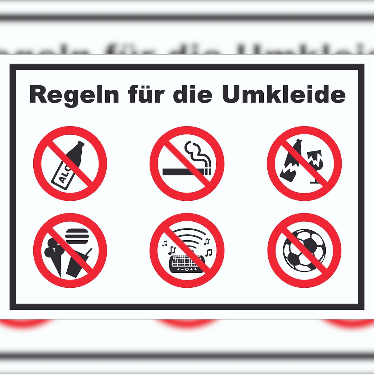 HB-Druck Schild Regeln Umkleide A1 (594x841mm) Image