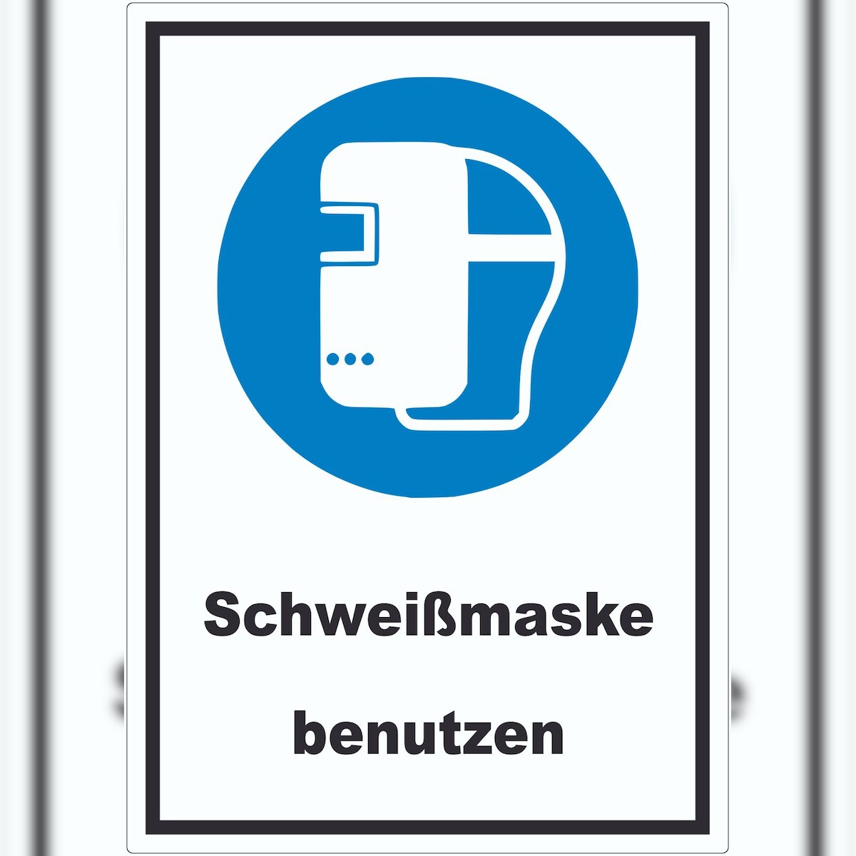 HB-Druck Schweißmaske benutzen Aufkleber A0 (841x1189mm) Image