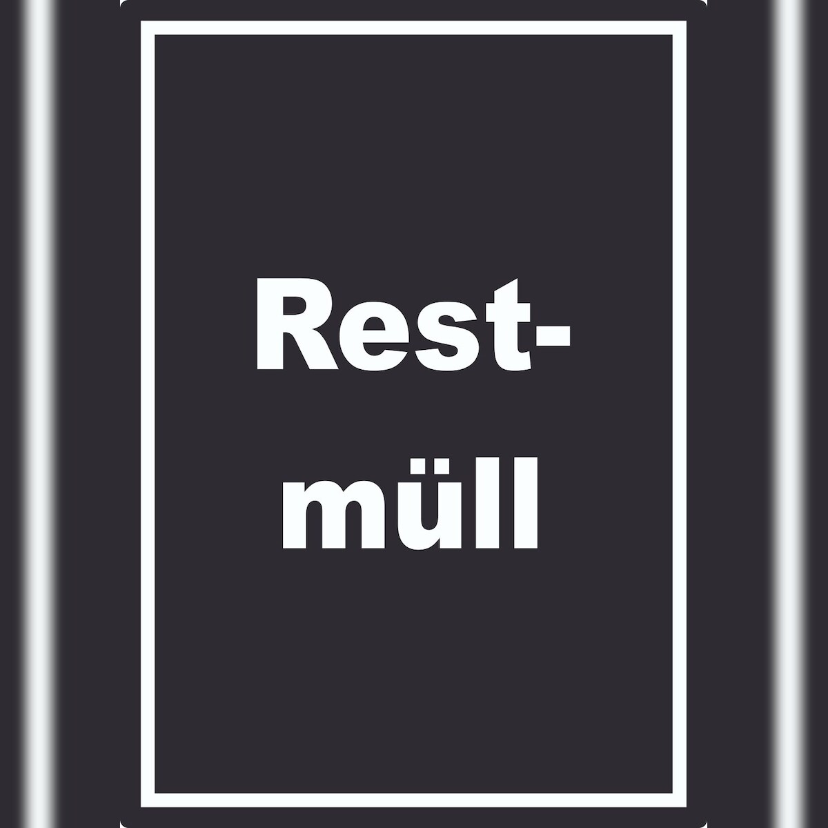 HB-Druck Restmüll Mülltrennung Aufkleber mit Text A7 (74x105mm) Image