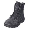 Schnürstiefelette RICOSTA "Ricosta Stiefelette Lederimitat", Kinder, Gr. 33, grau (carbon), Lederimitat, casual, Schuhe
