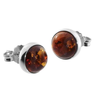 Paar Ohrstecker OSTSEE-SCHMUCK "Ostsee-Schmuck Ohrstecker Classic 8 mm Ohrstecker Classic 8 mm", weiß, Ohrringe, Damen, 9mm rund, Silber 925 (Sterlingsilber) Image
