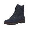 Schnürstiefelette GABOR "Gabor Stiefelette Nubukleder", Damen, Gr. 39, blau (blau, braun), Nubukleder, casual, Schuhe