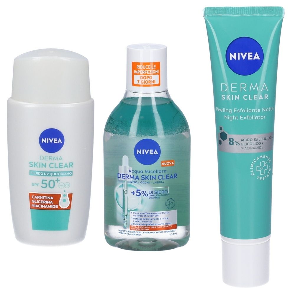Nivea Derma Skin Clear Peeling Anti-Imperfezioni + Acqua Micellare Flu