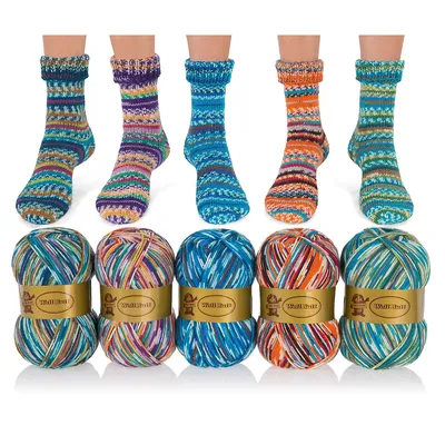Woll Butt Socke 8-fach Color Image