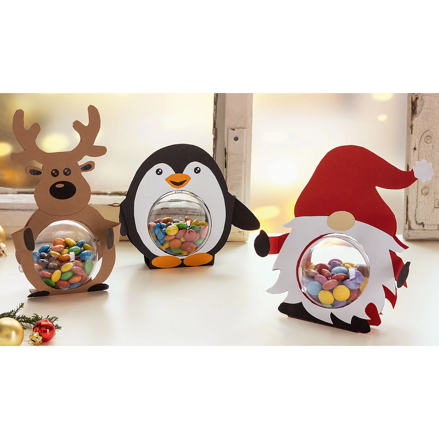 buttinette Kit créatif emballage cadeau "Noël", 3 pièces