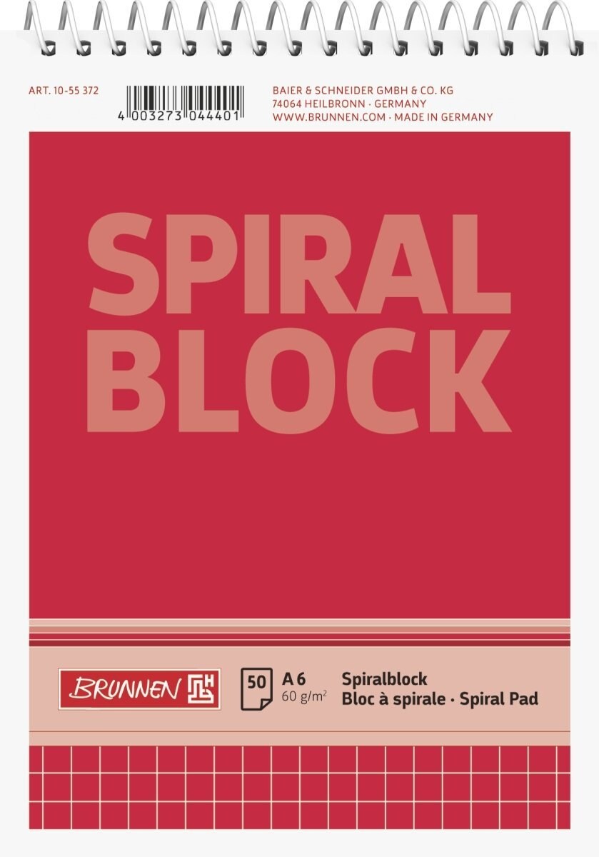 Brunnen Spiralnotizblock DIN A6 kariert Image