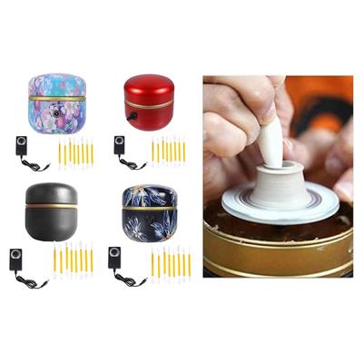 Mini Electric Pottery Wheel Machine Adult Children Ceramic Art Machine With Tray Speed Adjustable Trimming Tools Mini Electric Pottery Wheel Machine Adult Children Ceramic Art Machine With Tray Speed Adjustable Trimming Tools