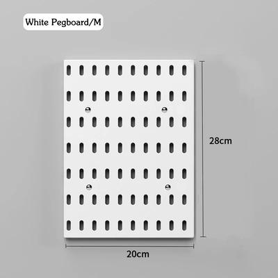 DIY Pegboard Accessories: Hanging Shelf Storage Hooks Wall Organizer No Punching Crafts Organization For Garage, Kitch Color: W Pegboard M