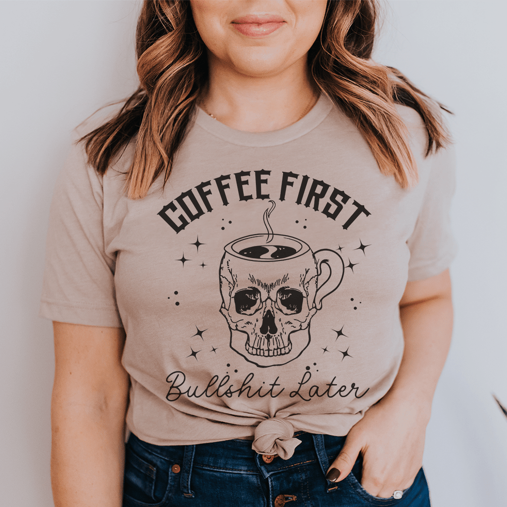 Coffee First Your BS Tee S Tan