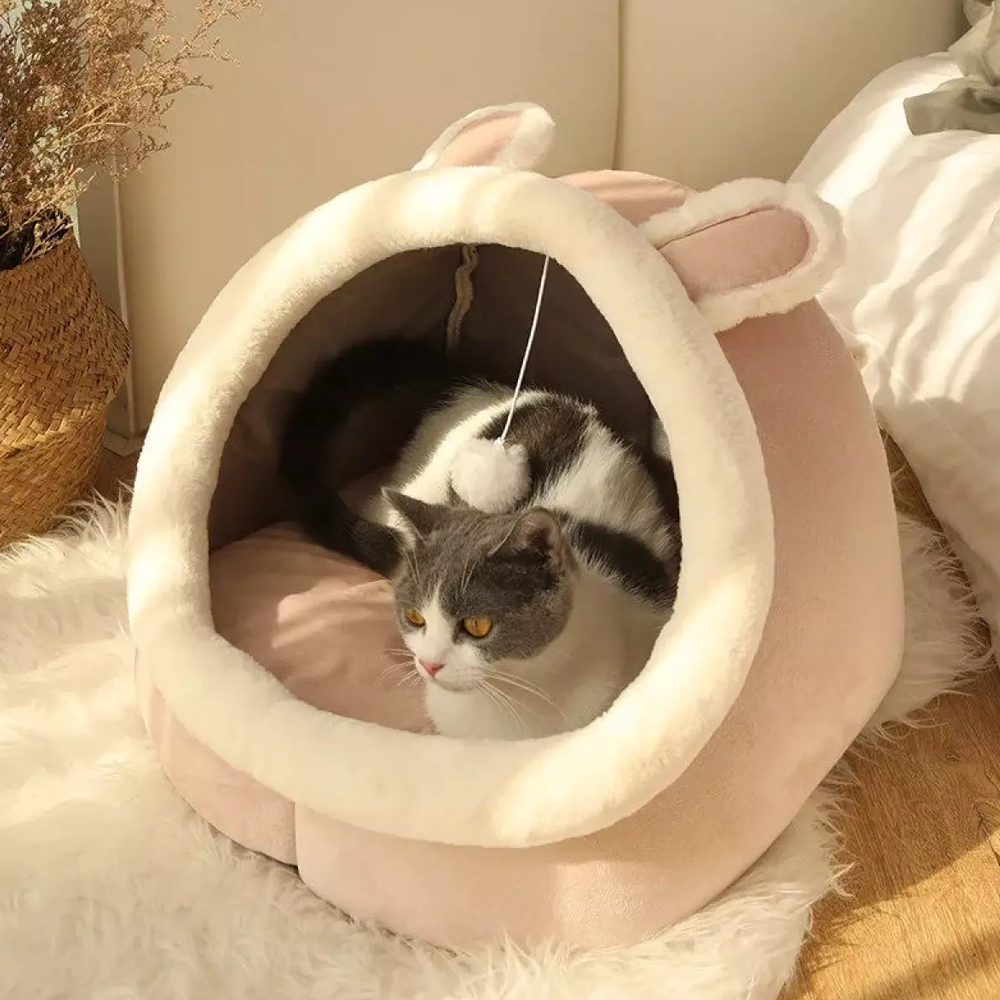 Pet Cave Bed Pink Rabbit L