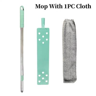 Long Handle Dust Mop: Efficient Floor, Ceiling, Bed, Sofa Cleaner Mop With 1PC Cloth