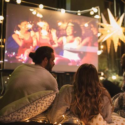 Portable Anti Light Outdoor Projector Screen 150 Inch