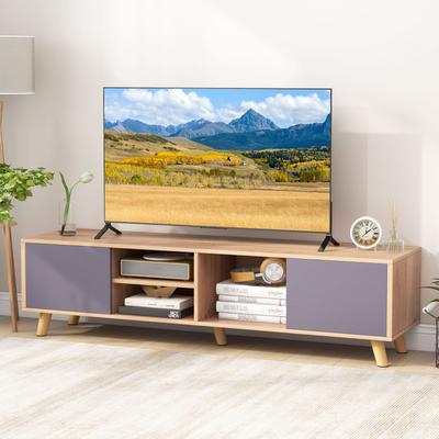 63" TV Stand Cabinet For TVs Up To 65 Inch With Open Shelves, Living Room Storage 63" TV Stand Cabinet For TVs Up To 65 Inch With Open Shelves, Living Room Storage
