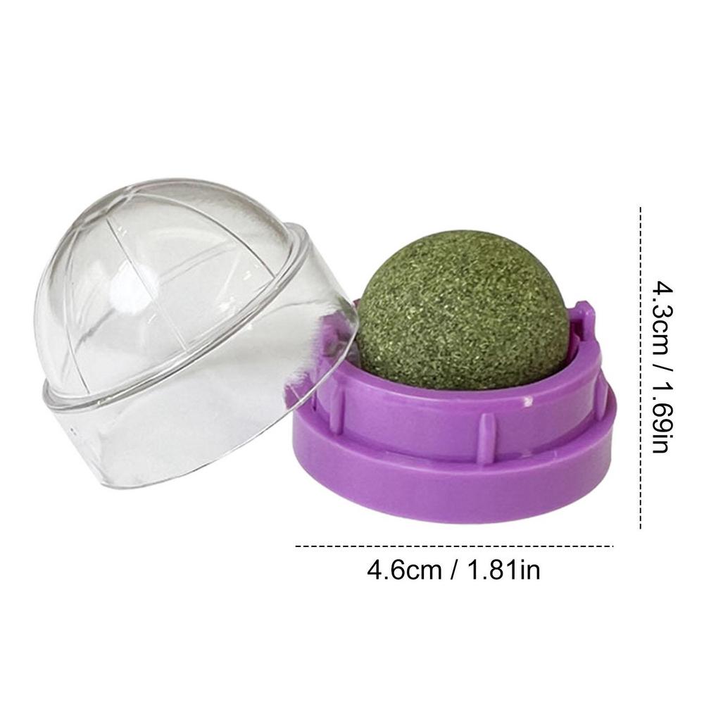 Cleansing Catnip Wall Balls: Promote Digestion With Kitten Candy Snacks Pet Mint Toys For Cats PURPLE