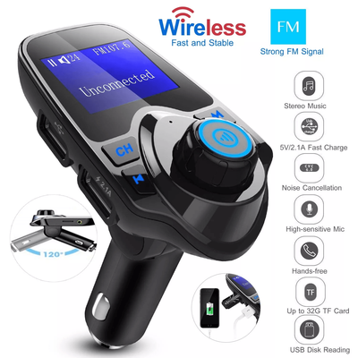 Car FM Transmitter AUX Wireless Radio Adapter USB Charger MP3 Player Dual USB Ports, Hands Free Calling, TF Card Car FM Transmitter AUX Wireless Radio Adapter USB Charger MP3 Player Dual USB Ports, Hands Free Calling, TF Card