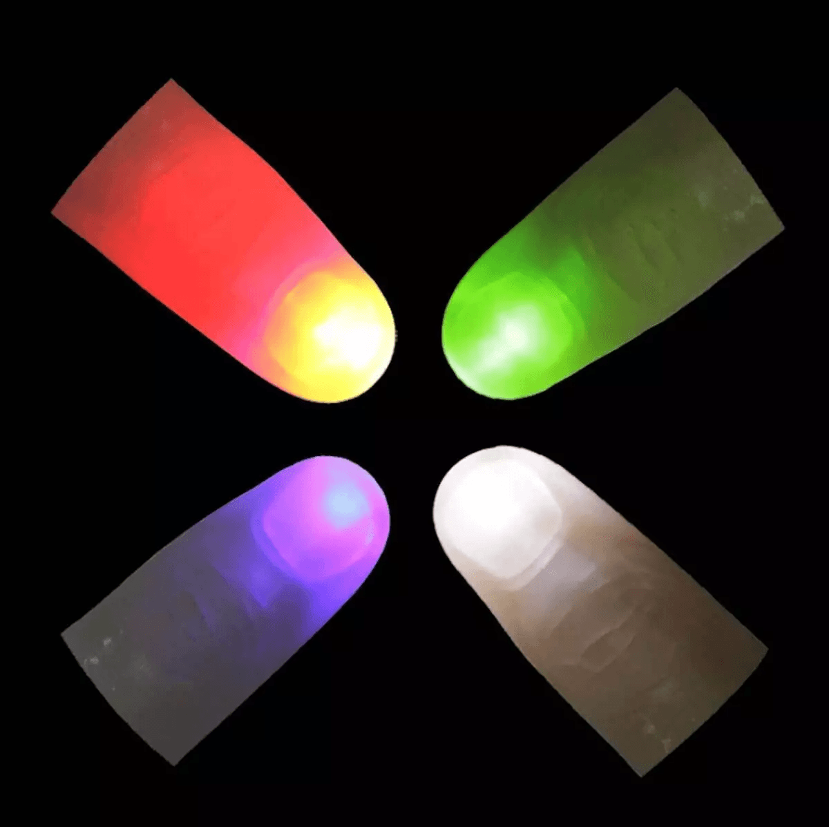 LED Finger Thumbs Light Prank Trick Multi Color Magic Prop For Parties, Bars, And Shows LED Finger Thumbs Light Prank Trick Multi Color Magic Prop For Parties, Bars, And Shows