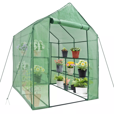 Walk In Mini Greenhouse With 8 Shelves, Portable Garden Planter House Walk In Mini Greenhouse With 8 Shelves, Portable Garden Planter House
