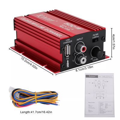 Stereo Power Amplifier Bass Audio Amp For Car & Home Use Stereo Power Amplifier Bass Audio Amp For Car & Home Use