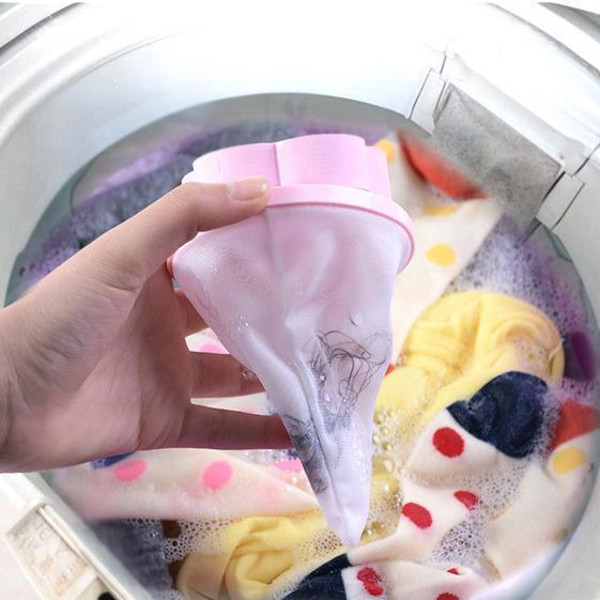 Daisy Laundry Hair Catcher Reusable Washing Machine Lint Catcher, Safe For All Fabrics, Easy To Clean Blue & Pink (2 Pack)