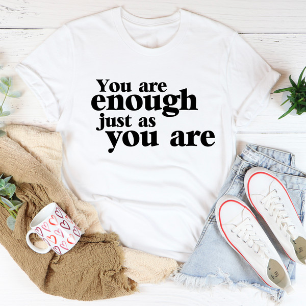 You Are Enough Just As You Are Tee Black Heather 3XL