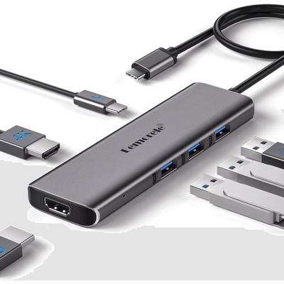 USB C Hub Adapter, Type C To USB, 4K HDMI, PD Charging, Compatible With IPhone, MacBook Pro Air USB C Hub Adapter, Type C To USB, 4K HDMI, PD Charging, Compatible With IPhone, MacBook Pro Air