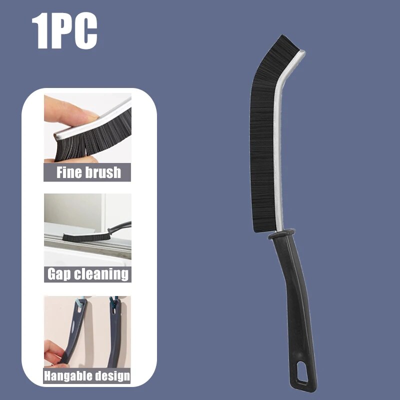 Long Gap Cleaning Brush: Effective Household Tool With Stiff Bristles For Tile Joints And Crevices 1pc black