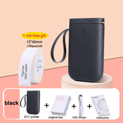 Bluetooth Portable Label Printer Black