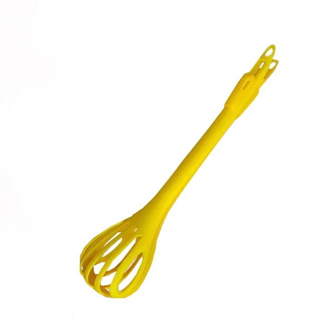 Multifunctional Manual Kitchen Mixer Egg Beater, Whisk, Tongs & More yellow