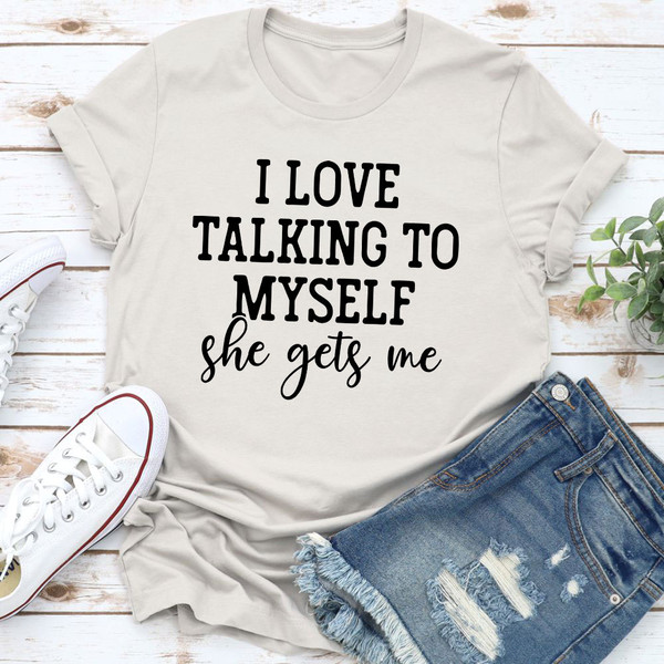 I Love Talking To Myself Tee Pink M