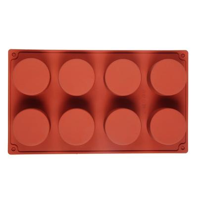 8 Cavity Round Silicone Cake Mold Chocolate Covered Cookie Mold Pastry Baking Accessories For Jelly Pudding. Cheesecake random Color