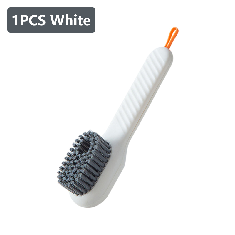 Multifunctional Cleaning Brush Soft bristled Liquid Shoe Brush Clothes Brush Shoe Clothing Board Brush Shoe Cleaner 1PC White