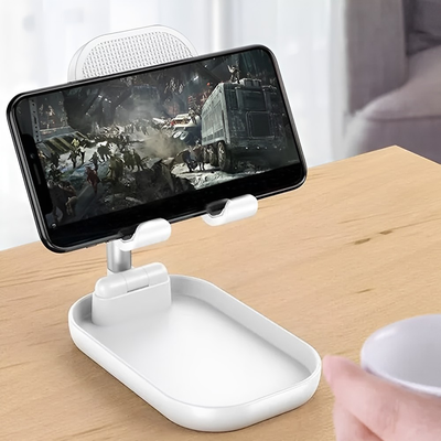 Folding Wireless Charging Mobile Phone Stand White