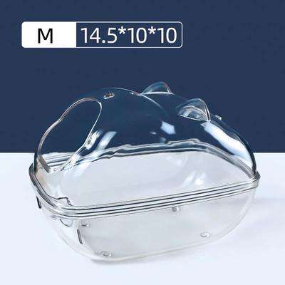 Transparent Hamster Bathroom: Pet Toilet Cage Box For Bath Sand & Toy House M